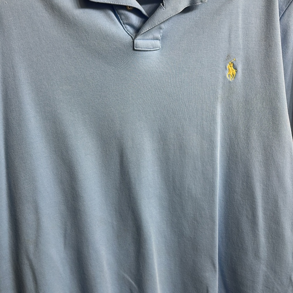 Polo by Ralph Lauren Custom Fit Men's Light Blue Polo Shirt